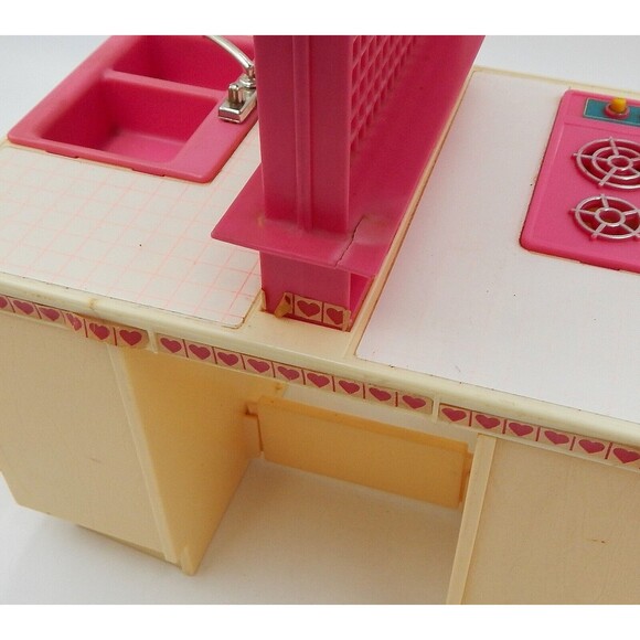 Barbie Dream Kitchen Stove Oven Sink Island #9119 Few Accessories Not Complete - Picture 14 of 16